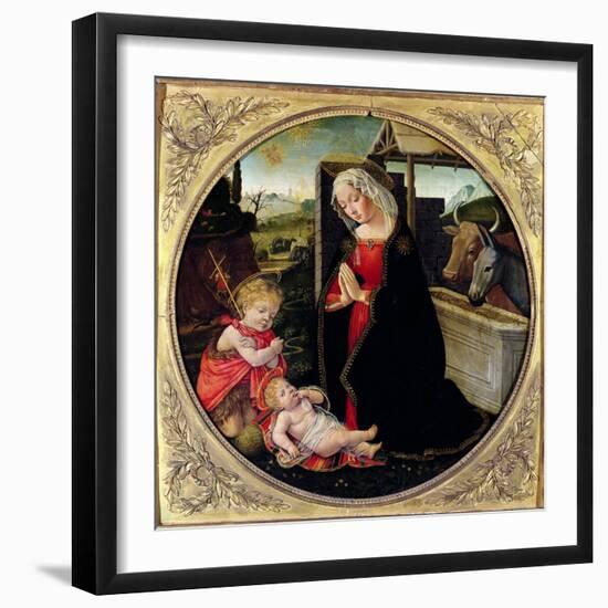 Madonna and Child with St. John the Baptist-Domenico Ghirlandaio-Framed Giclee Print