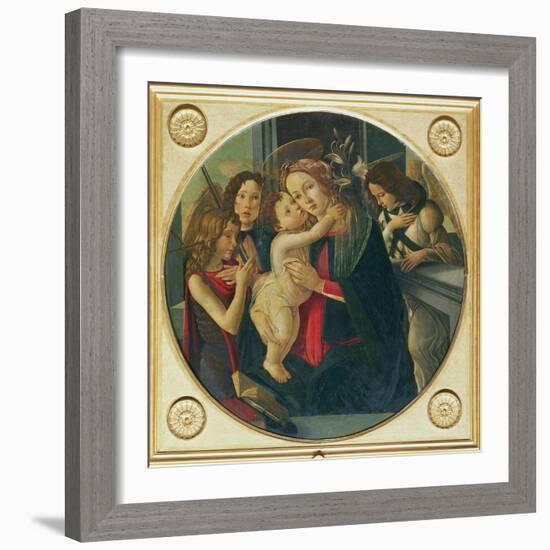 Madonna and Child with St. John the Baptist-Sandro Botticelli-Framed Giclee Print