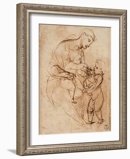 Madonna and Child with St. John-Sanzio Raffaello-Framed Giclee Print