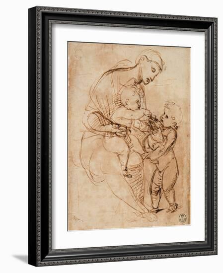 Madonna and Child with St. John-Sanzio Raffaello-Framed Giclee Print