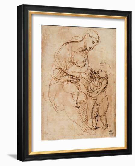 Madonna and Child with St. John-Sanzio Raffaello-Framed Giclee Print