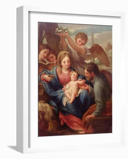 Madonna and Child with St. Joseph, or the Rest on the Flight into Egypt-Francesco Mancini-Framed Giclee Print
