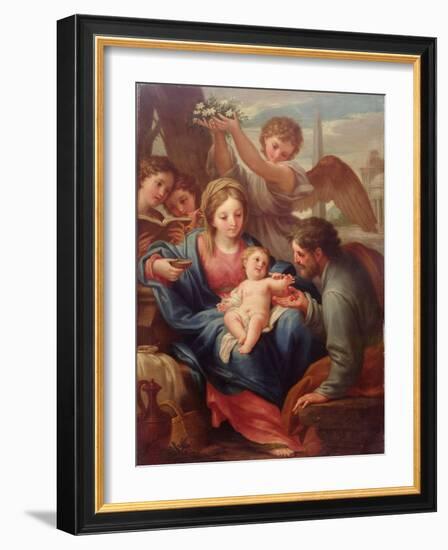 Madonna and Child with St. Joseph, or the Rest on the Flight into Egypt-Francesco Mancini-Framed Giclee Print