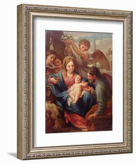 Madonna and Child with St. Joseph, or the Rest on the Flight into Egypt-Francesco Mancini-Framed Giclee Print