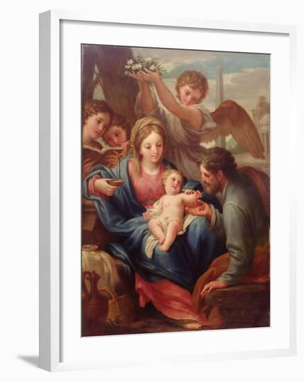 Madonna and Child with St. Joseph, or the Rest on the Flight into Egypt-Francesco Mancini-Framed Giclee Print