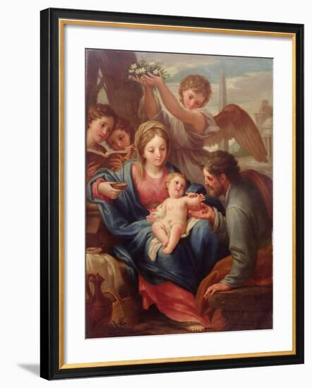 Madonna and Child with St. Joseph, or the Rest on the Flight into Egypt-Francesco Mancini-Framed Giclee Print