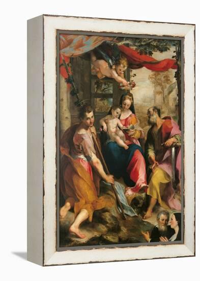 Madonna and Child with St Simon and St Jude (Madonna Di San Simone)-Baroccio-Framed Premier Image Canvas