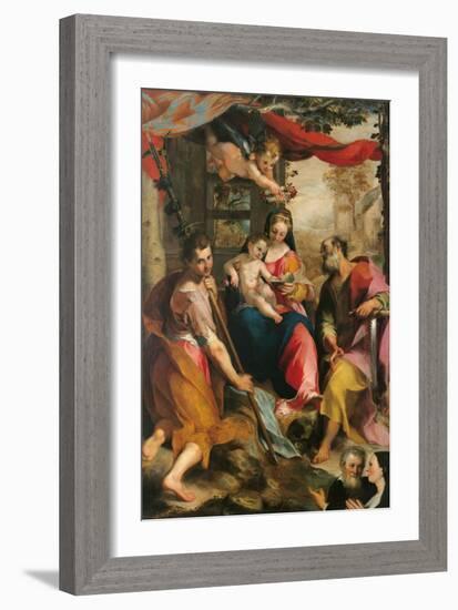 Madonna and Child with St Simon and St Jude (Madonna Di San Simone)-Baroccio-Framed Giclee Print