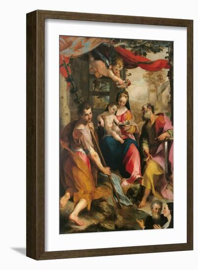 Madonna and Child with St Simon and St Jude (Madonna Di San Simone)-Baroccio-Framed Giclee Print