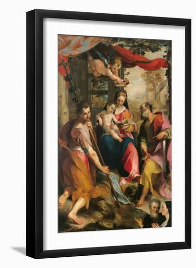 Madonna and Child with St Simon and St Jude (Madonna Di San Simone)-Baroccio-Framed Giclee Print