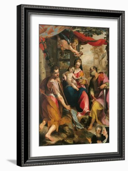 Madonna and Child with St Simon and St Jude (Madonna Di San Simone)-Baroccio-Framed Giclee Print