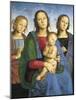 Madonna and Child with St-Pietro Perugino-Mounted Art Print