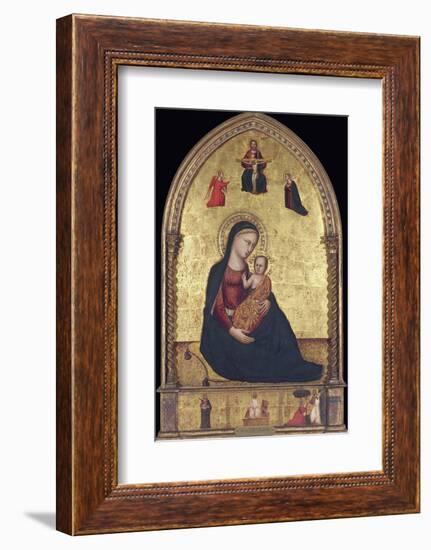 Madonna and Child with the Holy Trinity and the Annunciation-Lorenzo Di Bicci-Framed Photographic Print