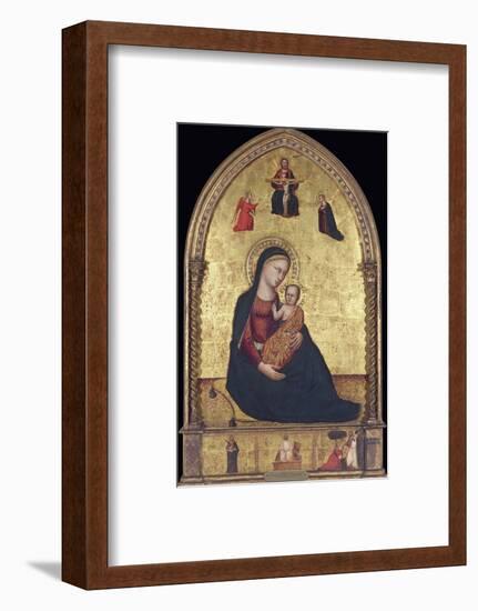 Madonna and Child with the Holy Trinity and the Annunciation-Lorenzo Di Bicci-Framed Photographic Print