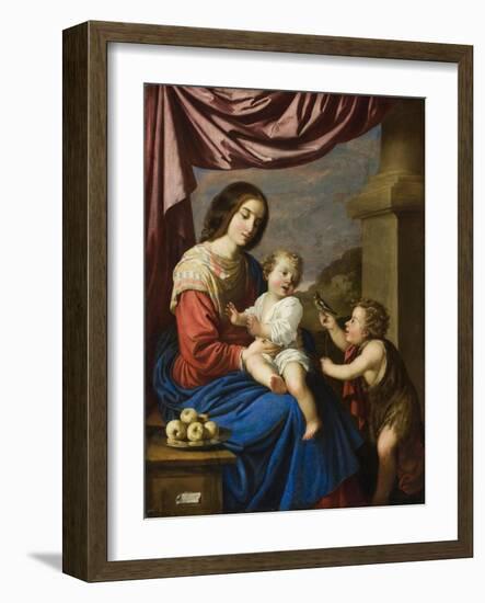 Madonna and Child with the Infant Saint John, 1658-Francisco de Zurbaran-Framed Giclee Print