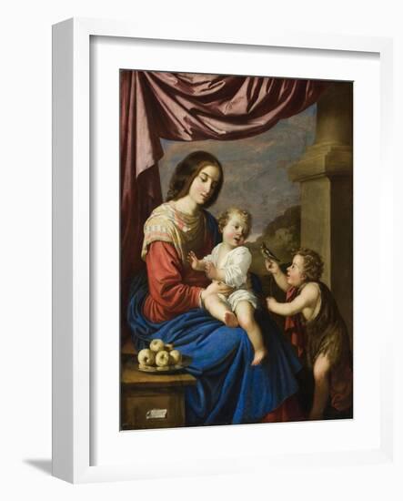 Madonna and Child with the Infant Saint John, 1658-Francisco de Zurbaran-Framed Giclee Print