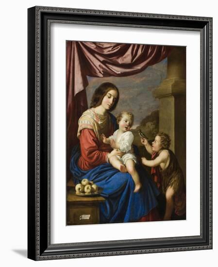 Madonna and Child with the Infant Saint John, 1658-Francisco de Zurbaran-Framed Giclee Print