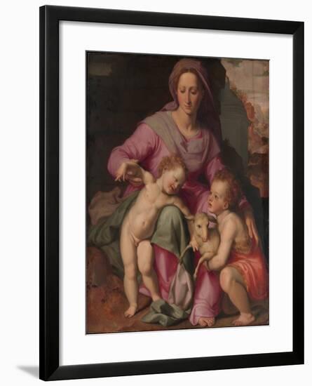 Madonna and Child with the Infant Saint John the Baptist, c.1572-Santi di Tito-Framed Giclee Print