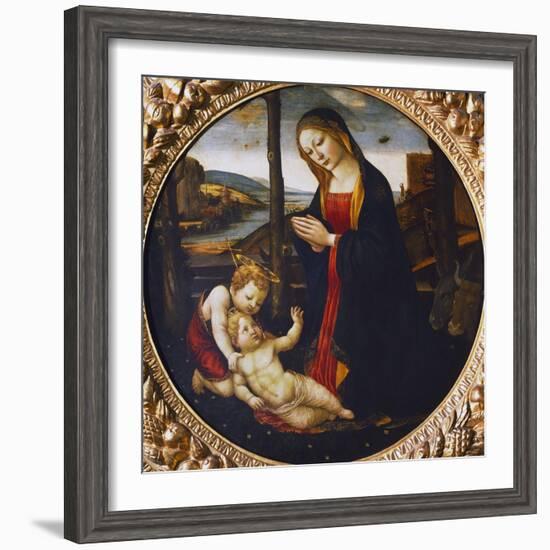 Madonna and Child with the Infant Saint John the Baptist--Framed Giclee Print