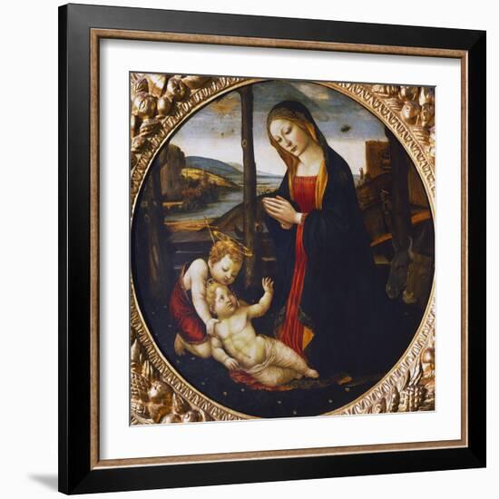 Madonna and Child with the Infant Saint John the Baptist--Framed Giclee Print