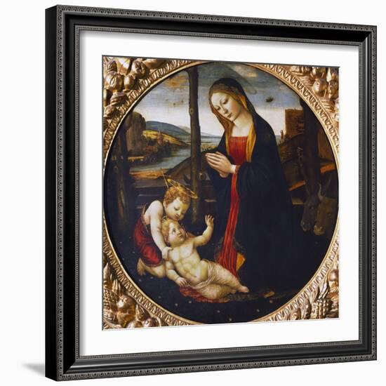 Madonna and Child with the Infant Saint John the Baptist--Framed Giclee Print