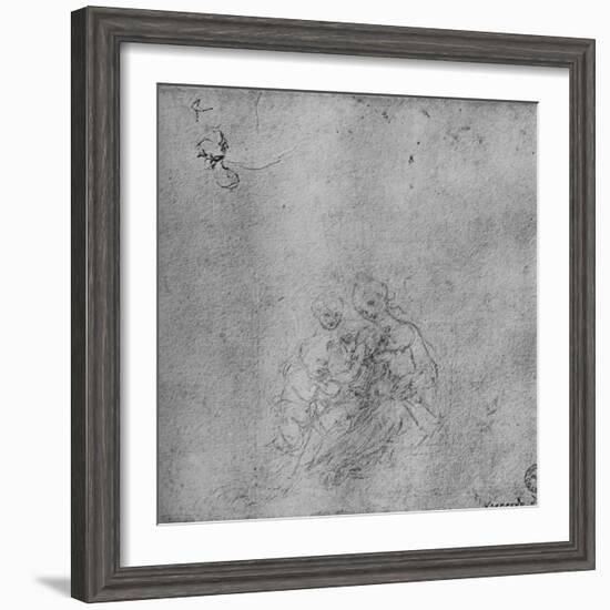 'Madonna and Child with the Infant St. John and an Angel', c1475 (1945)-Leonardo Da Vinci-Framed Giclee Print