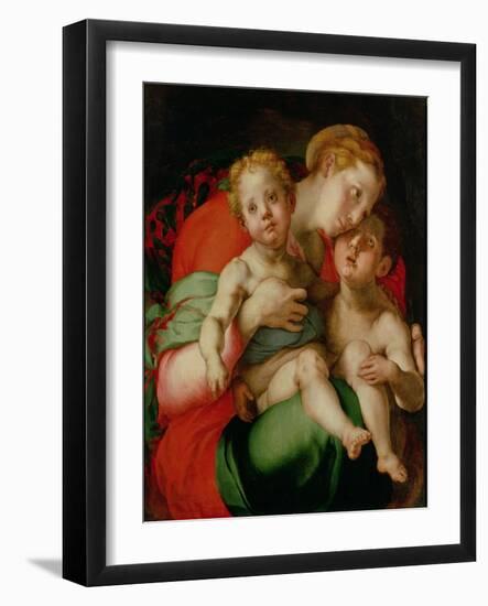 Madonna and Child with the Infant St. John the Baptist-Jacopo da Carucci Pontormo-Framed Giclee Print