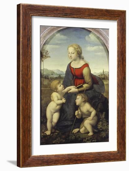 Madonna and Child with the Infant St. John (The Beautiful Gardener), 1507-Raffael-Framed Giclee Print