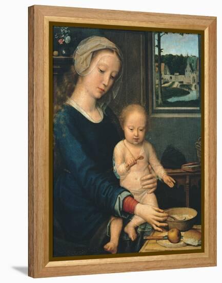 Madonna and Child with the Milk Soup, 1510-1515-Gerard David-Framed Premier Image Canvas