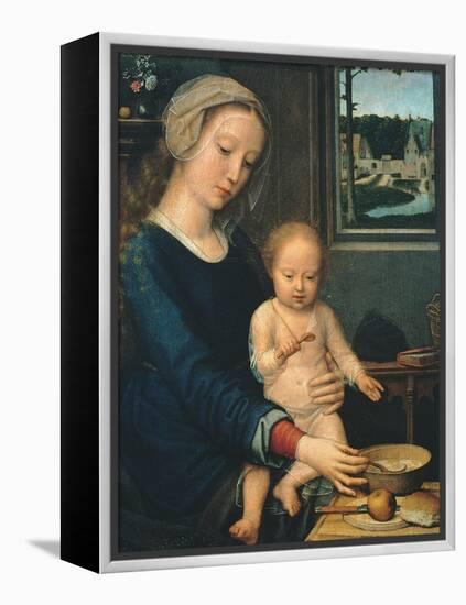 Madonna and Child with the Milk Soup, 1510-1515-Gerard David-Framed Premier Image Canvas