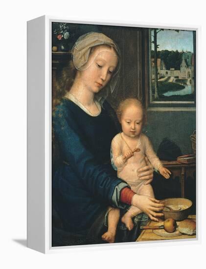 Madonna and Child with the Milk Soup, 1510-1515-Gerard David-Framed Premier Image Canvas