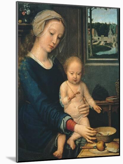 Madonna and Child with the Milk Soup, 1510-1515-Gerard David-Mounted Giclee Print