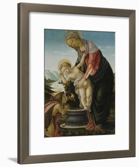 Madonna and Child with the Young John the Baptist-Sandro Botticelli-Framed Giclee Print