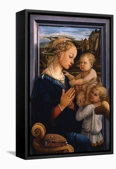 Madonna and Child with Two Angels, 1460S-Fra Filippo Lippi-Framed Premier Image Canvas