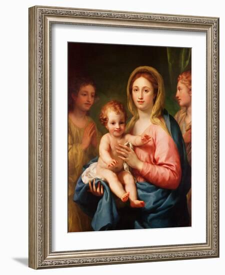 Madonna and Child with Two Angels, 1770-73-Anton Raphael Mengs-Framed Giclee Print