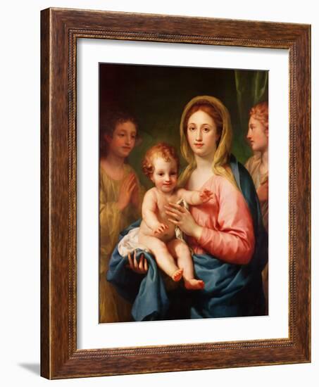 Madonna and Child with Two Angels, 1770-73-Anton Raphael Mengs-Framed Giclee Print