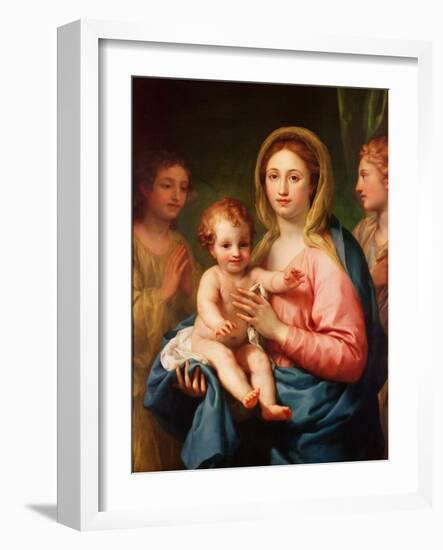 Madonna and Child with Two Angels, 1770-73-Anton Raphael Mengs-Framed Giclee Print