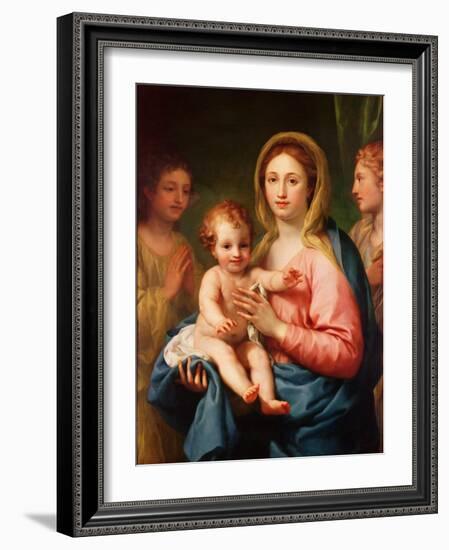 Madonna and Child with Two Angels, 1770-73-Anton Raphael Mengs-Framed Giclee Print