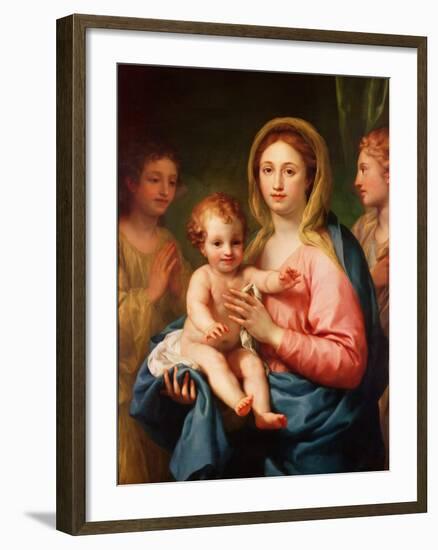 Madonna and Child with Two Angels, 1770-73-Anton Raphael Mengs-Framed Giclee Print