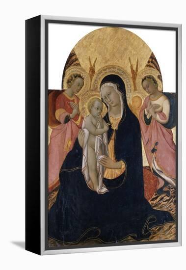 Madonna and Child with Two Angels, C.1440-Sano di Pietro-Framed Premier Image Canvas