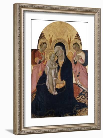 Madonna and Child with Two Angels, C.1440-Sano di Pietro-Framed Giclee Print