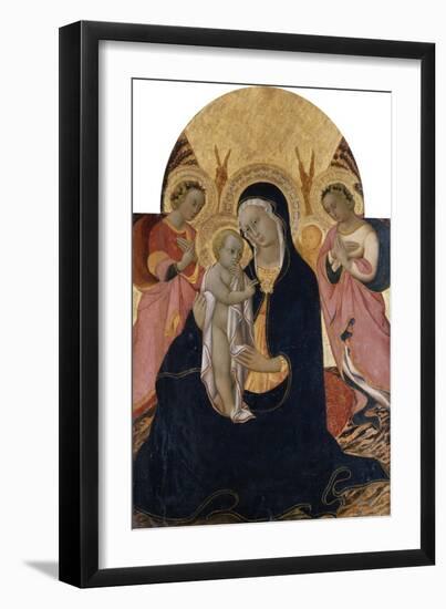 Madonna and Child with Two Angels, C.1440-Sano di Pietro-Framed Giclee Print