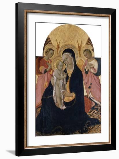 Madonna and Child with Two Angels, C.1440-Sano di Pietro-Framed Giclee Print