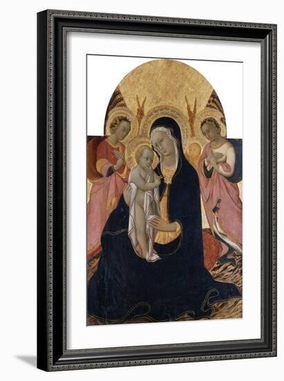 Madonna and Child with Two Angels, C.1440-Sano di Pietro-Framed Giclee Print