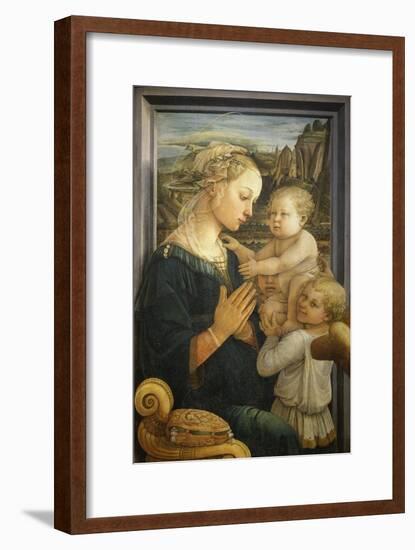 Madonna and Child with Two Angels-Fra Filippo Lippi-Framed Giclee Print