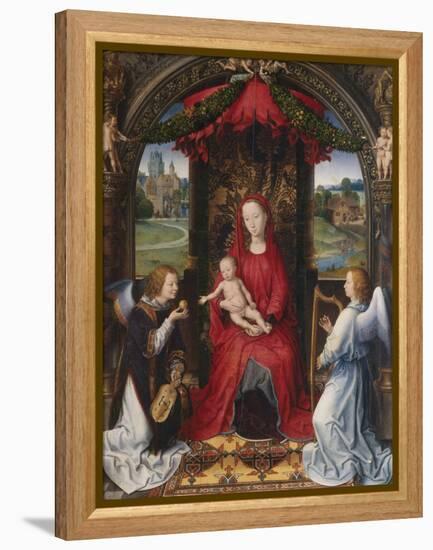 Madonna and Child with Two Angels-Hans Memling-Framed Premier Image Canvas