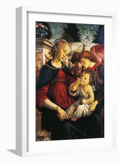 Madonna and Child with Two Angels-Sandro Botticelli-Framed Giclee Print