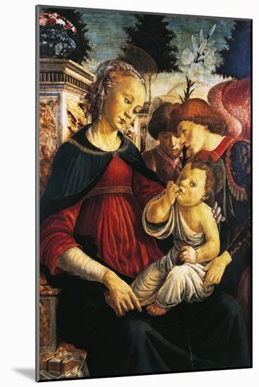 Madonna and Child with Two Angels-Sandro Botticelli-Mounted Giclee Print
