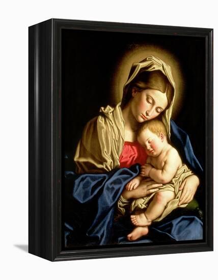 Madonna and Child-Giovanni Battista Salvi da Sassoferrato-Framed Premier Image Canvas