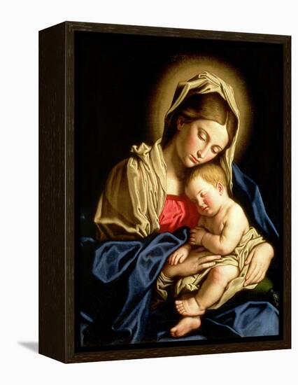 Madonna and Child-Giovanni Battista Salvi da Sassoferrato-Framed Premier Image Canvas